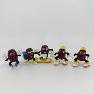 California Raisins Vintage Sports Figure Toys Applause 1980's Collectible 5 Vtg